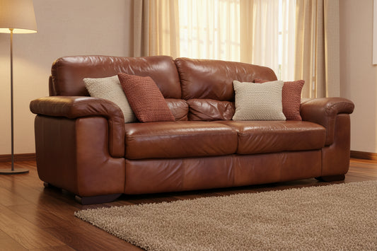 Brown Leather Sofa