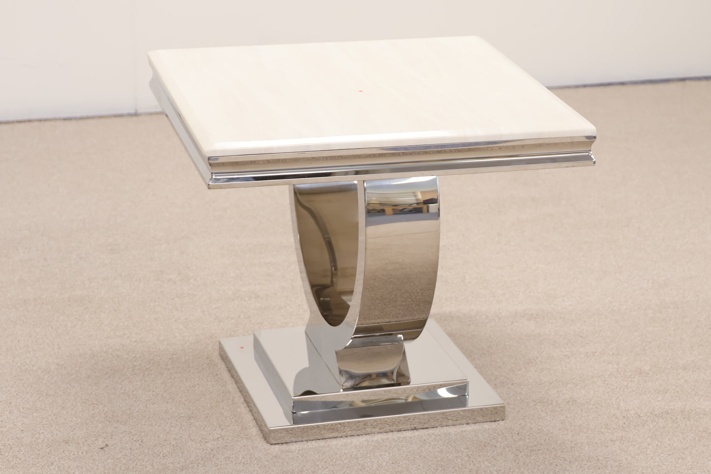 Chrome and Marble Table by Vida Living