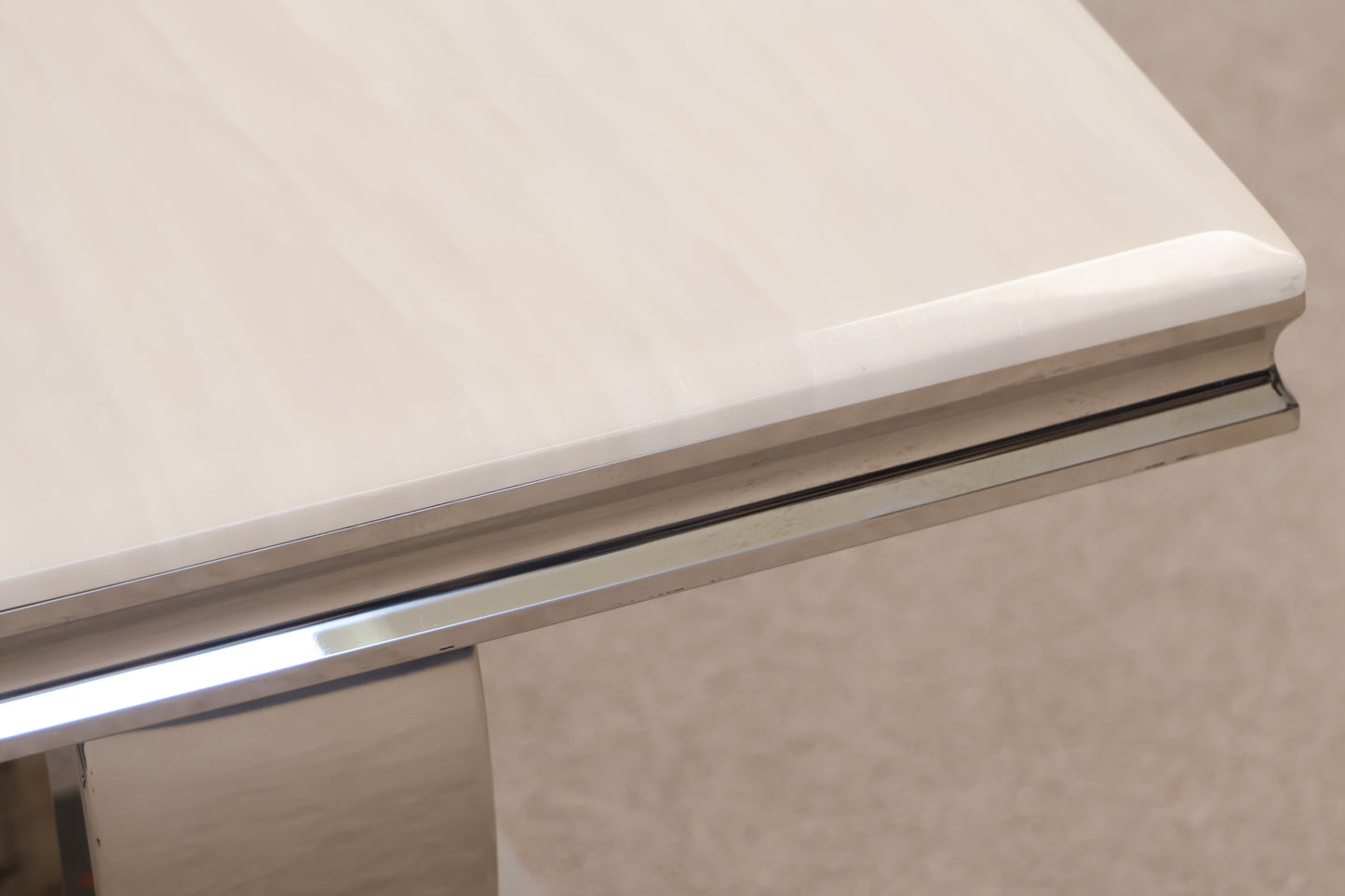 Chrome and Marble Table by Vida Living
