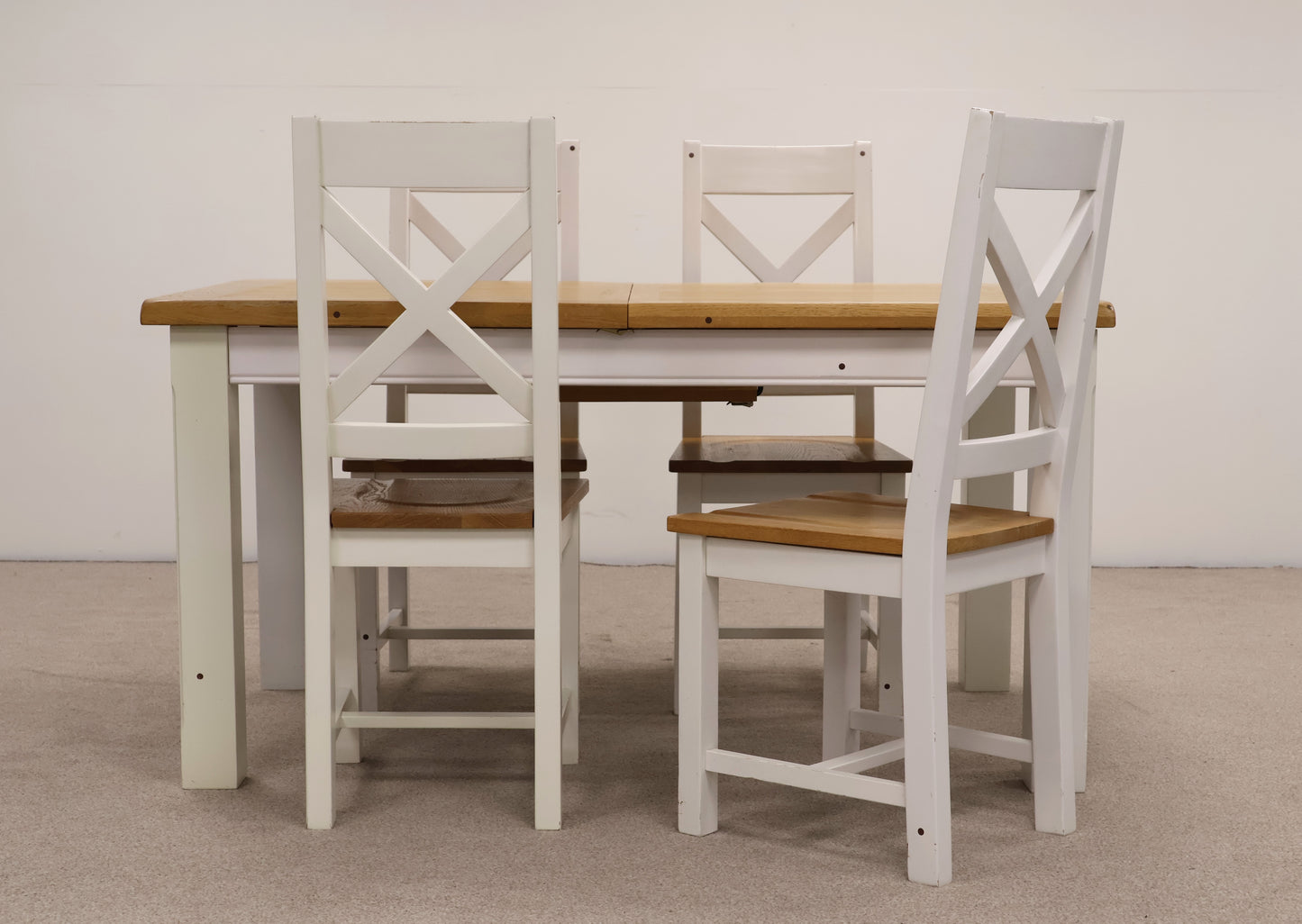 Oak Dining Table and Six Chairs