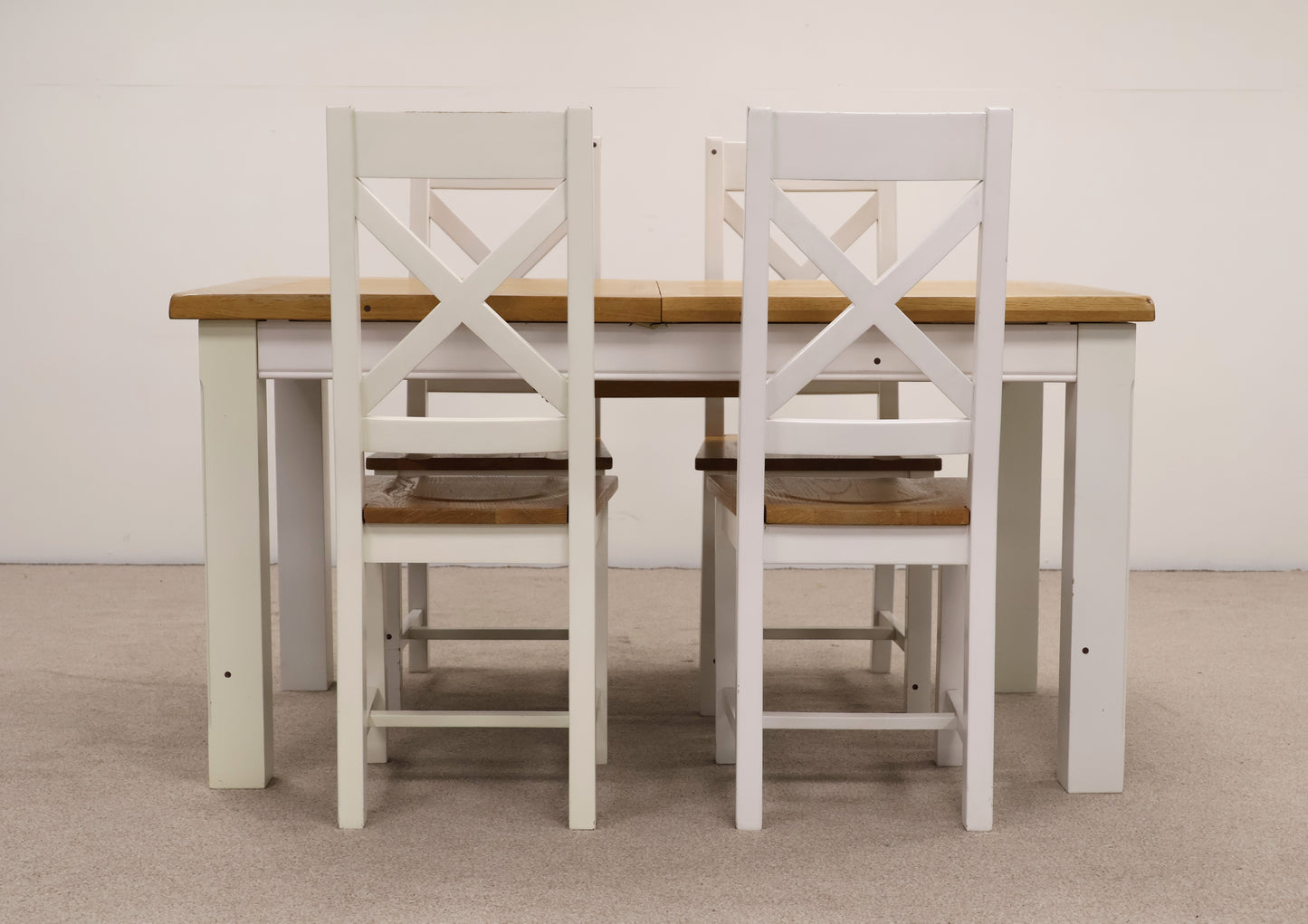 Oak Dining Table and Six Chairs