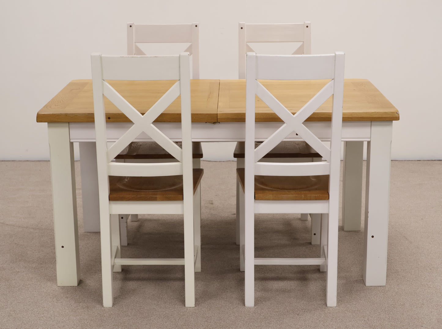 Oak Dining Table and Six Chairs
