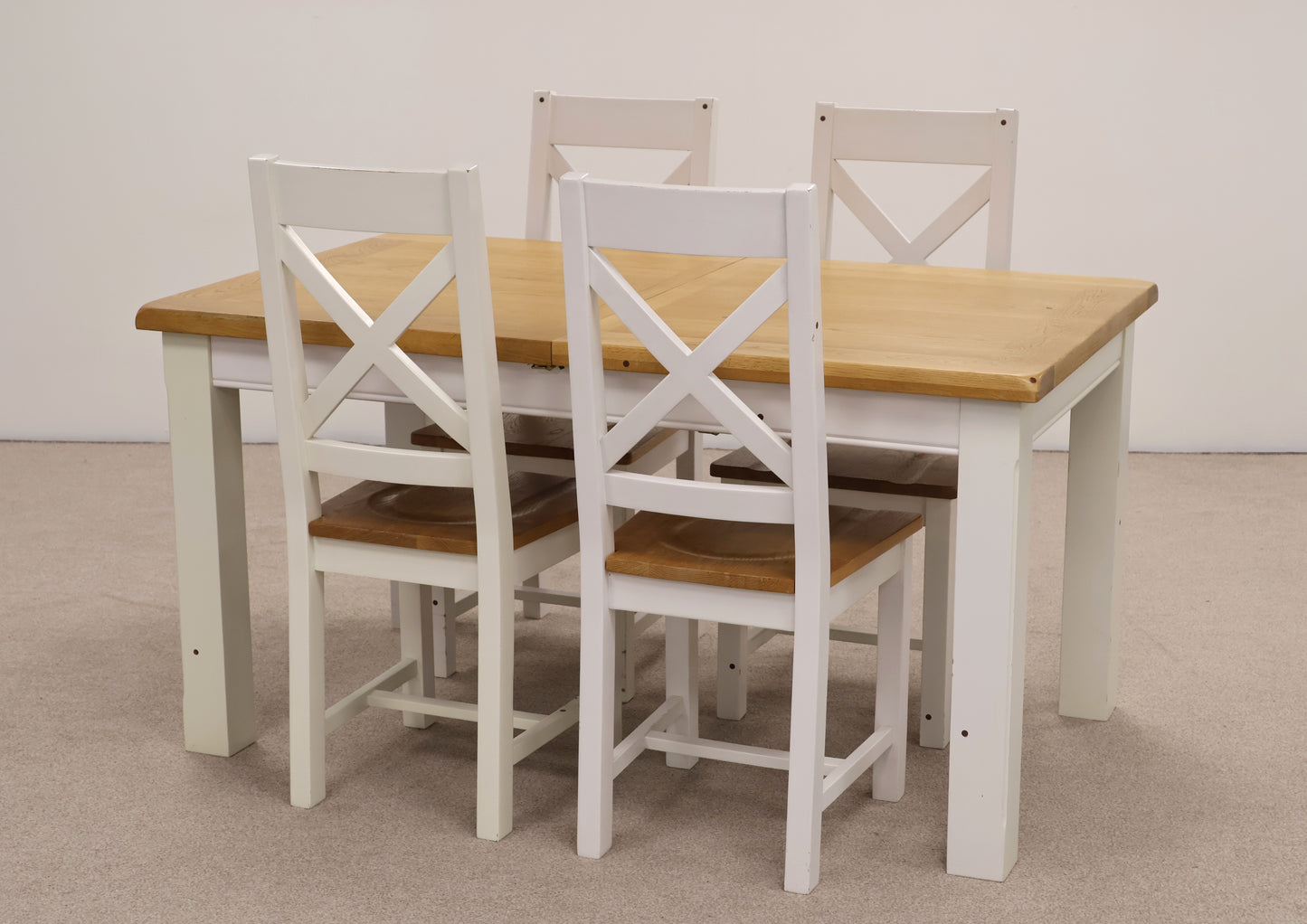 Oak Dining Table and Six Chairs