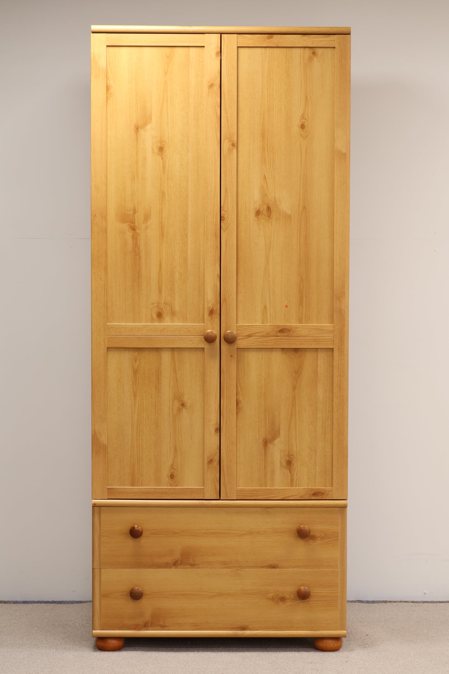 Pine Effect Double Wardrobe by Alstons Furniture