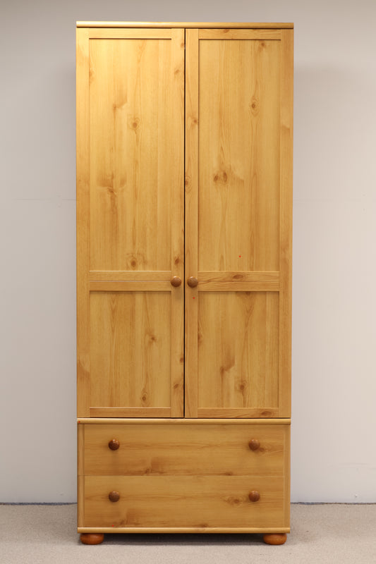 Pine Effect Double Wardrobe by Alstons Furniture