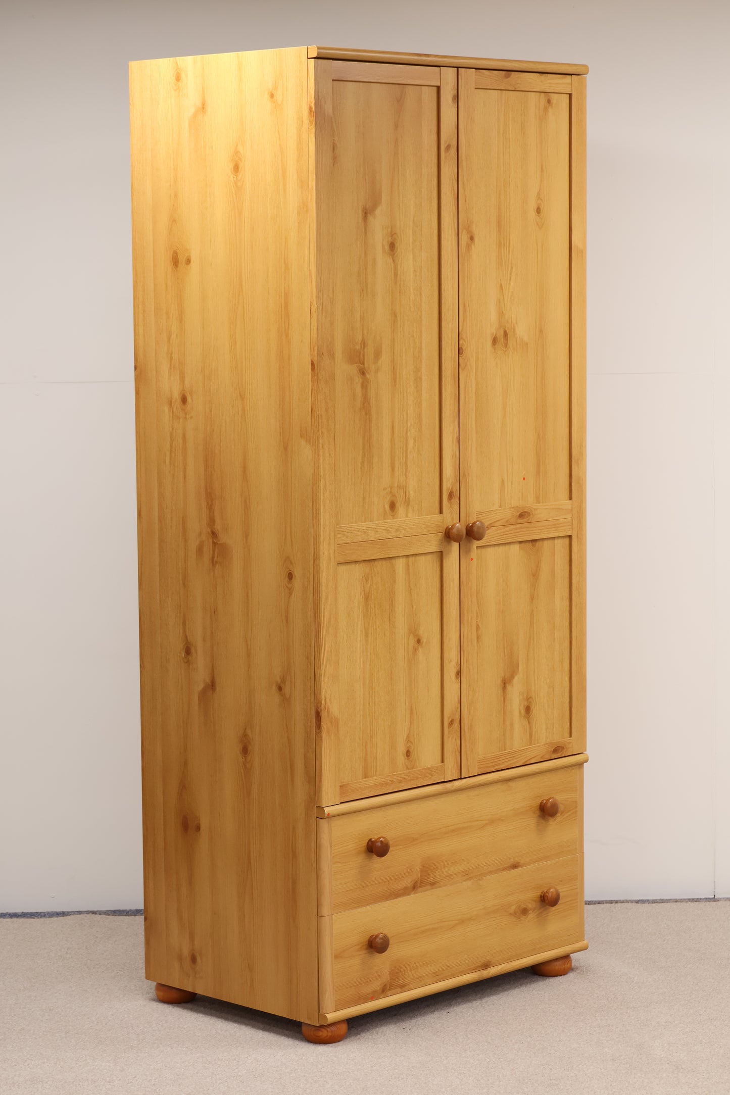 Pine Effect Double Wardrobe by Alstons Furniture