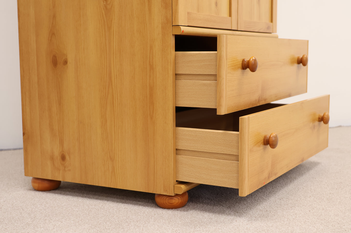 Pine Effect Double Wardrobe by Alstons Furniture