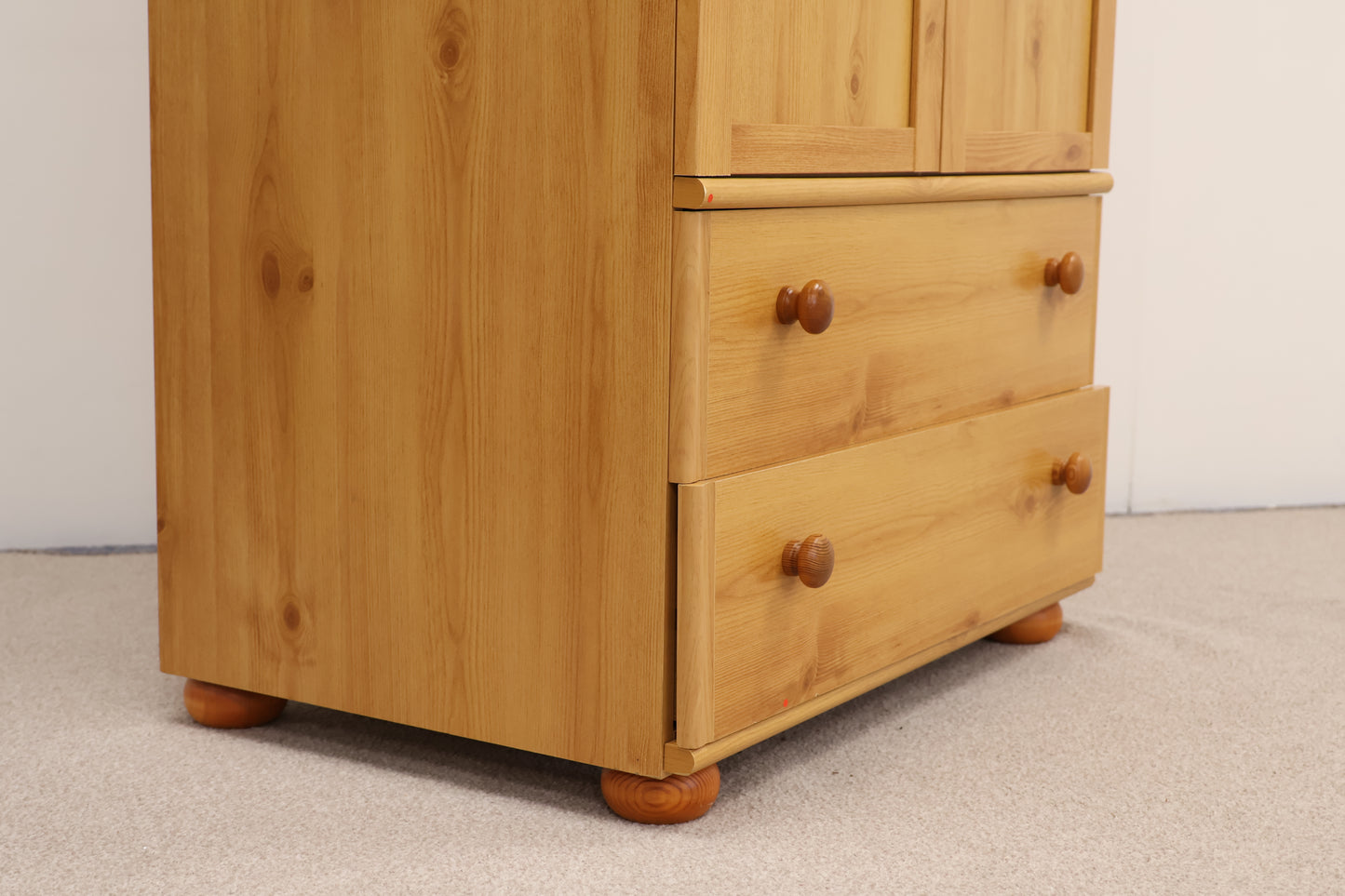 Pine Effect Double Wardrobe by Alstons Furniture