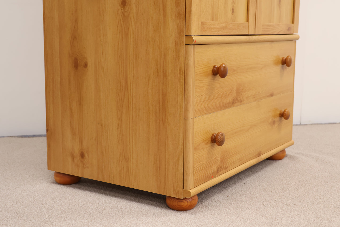 Pine Effect Double Wardrobe by Alstons Furniture