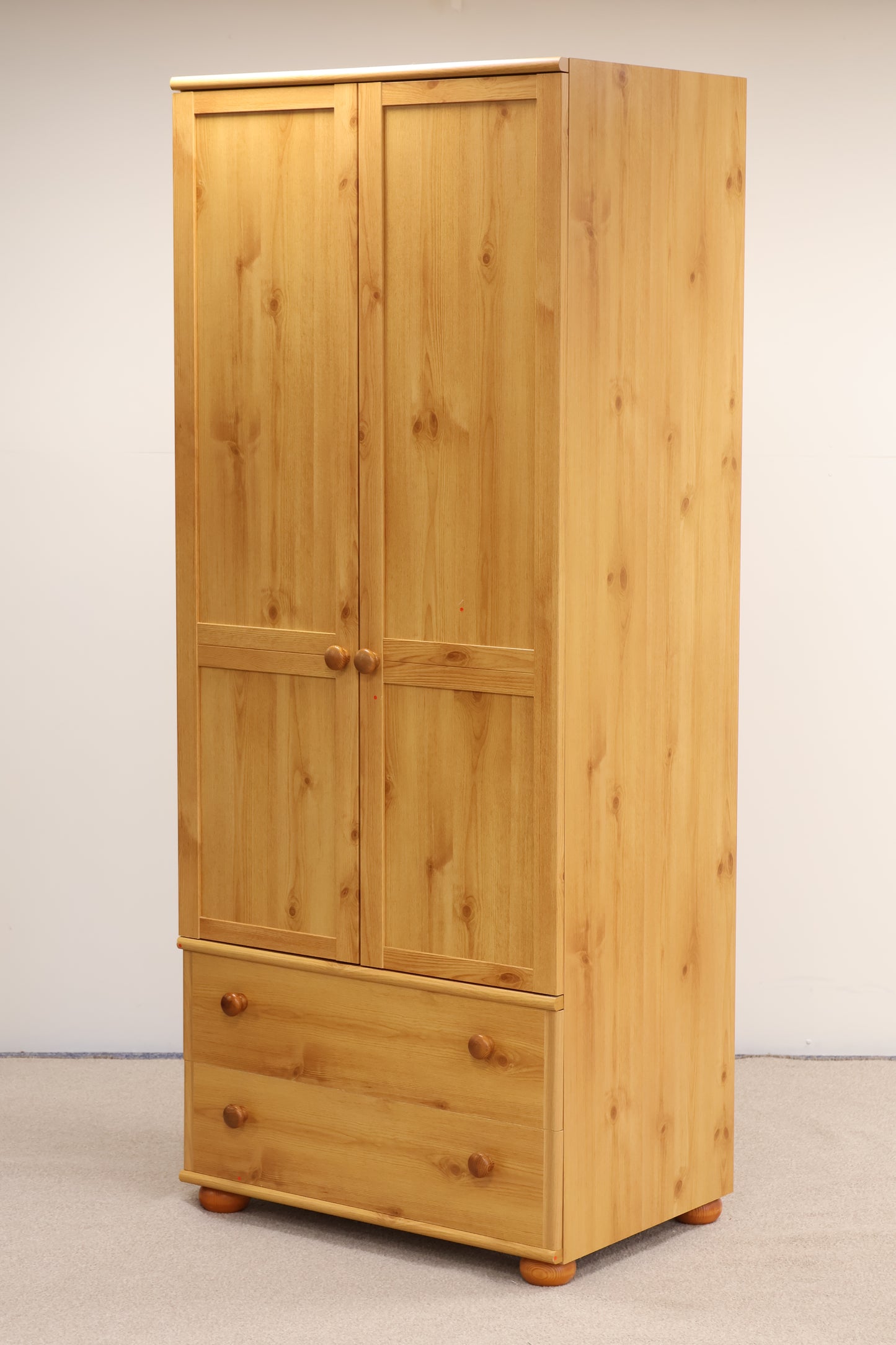 Pine Effect Double Wardrobe by Alstons Furniture