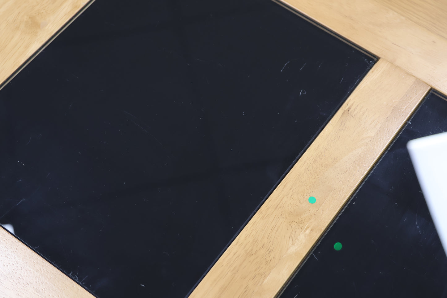 Coffee Table with Black Glass Inserts