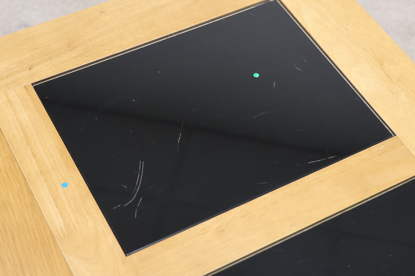 Coffee Table with Black Glass Inserts