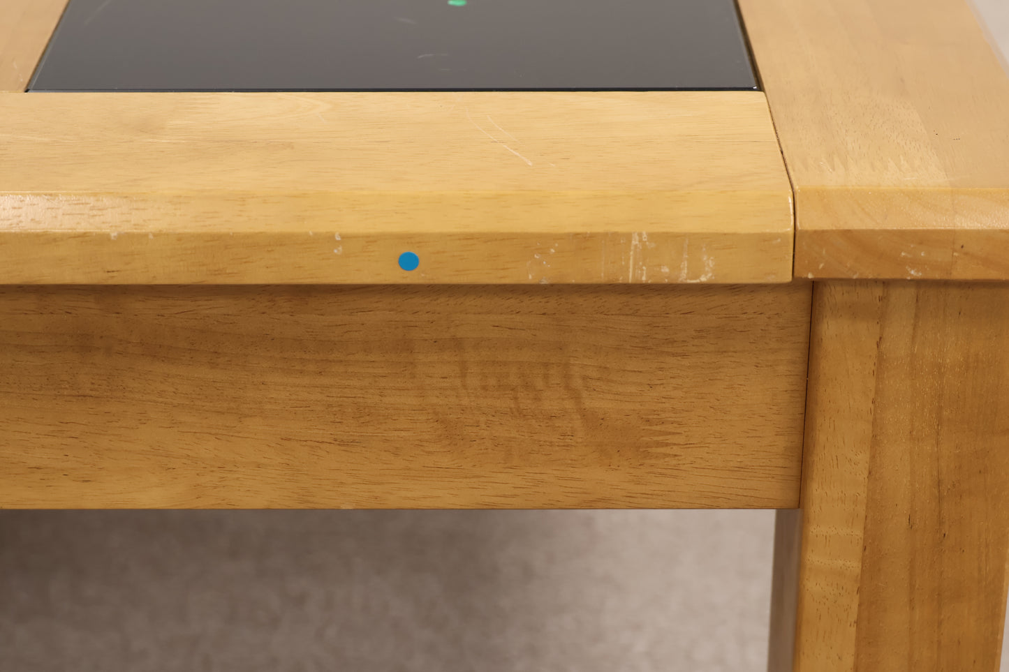 Coffee Table with Black Glass Inserts