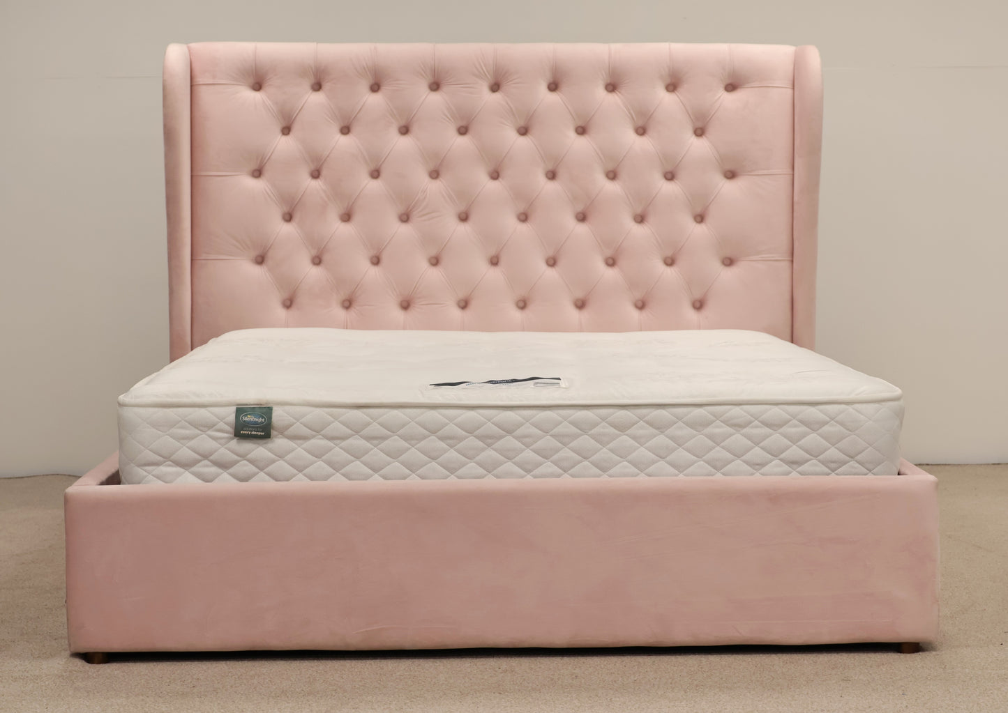 Pink Plush King-size Bed