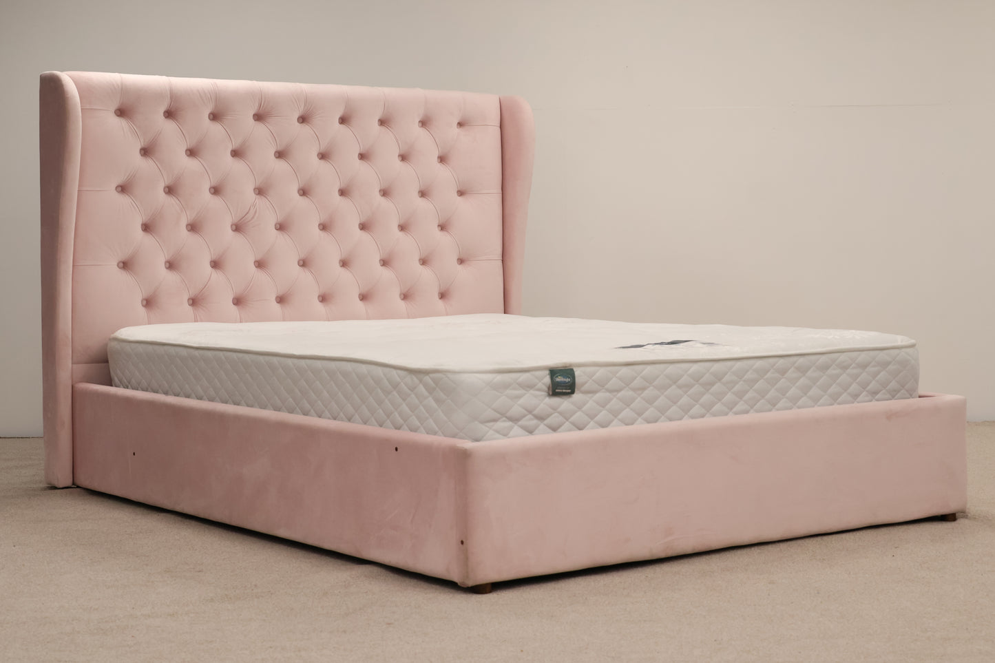 Pink Plush King-size Bed