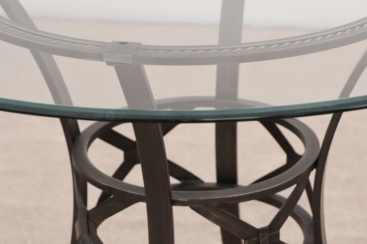 Circular Glass Dining Table & Chairs