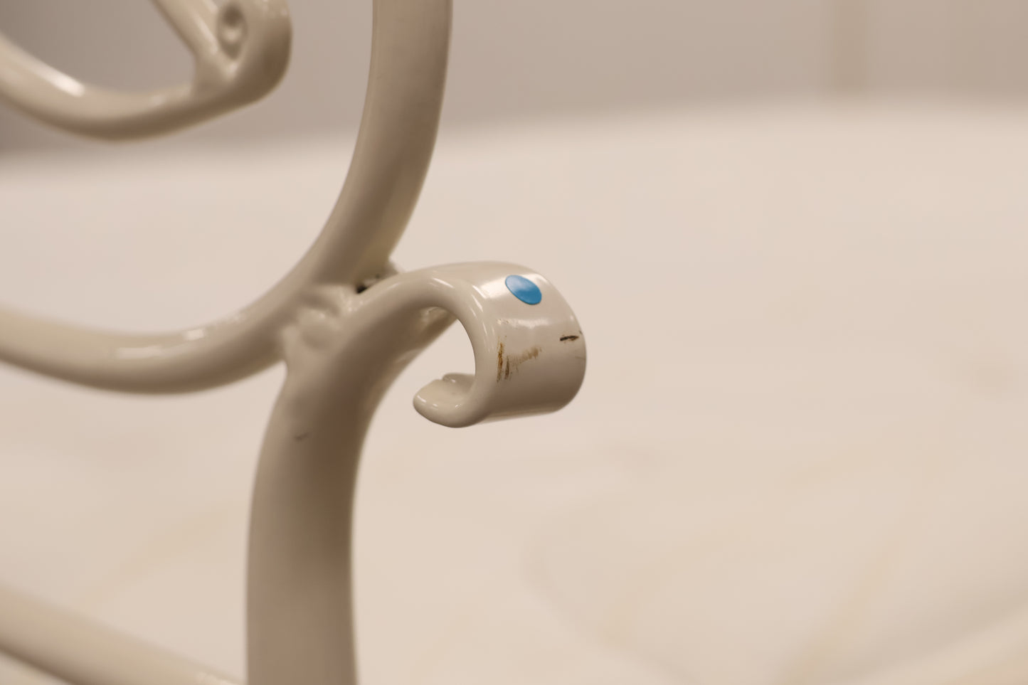 King Size Ivory Bed with Mattress by Sealy