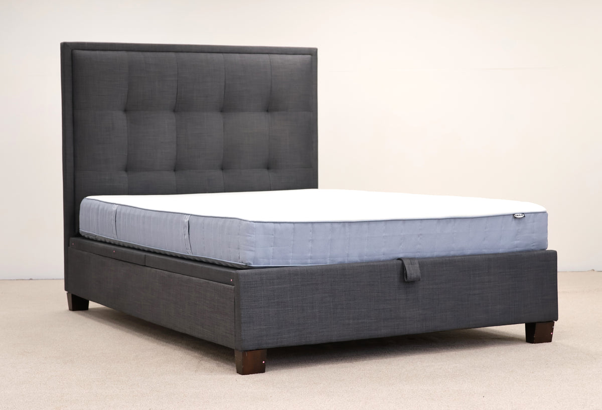 Double Bed with Mattress and Storage