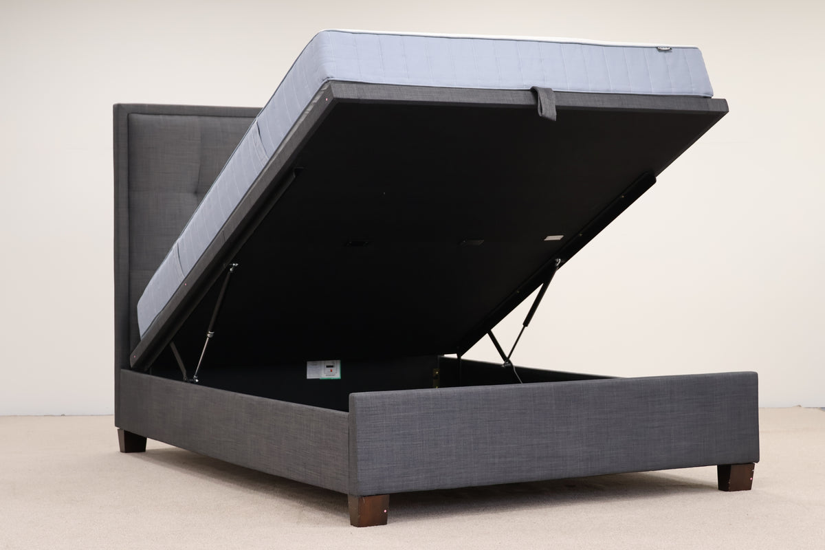 Double Bed with Mattress and Storage
