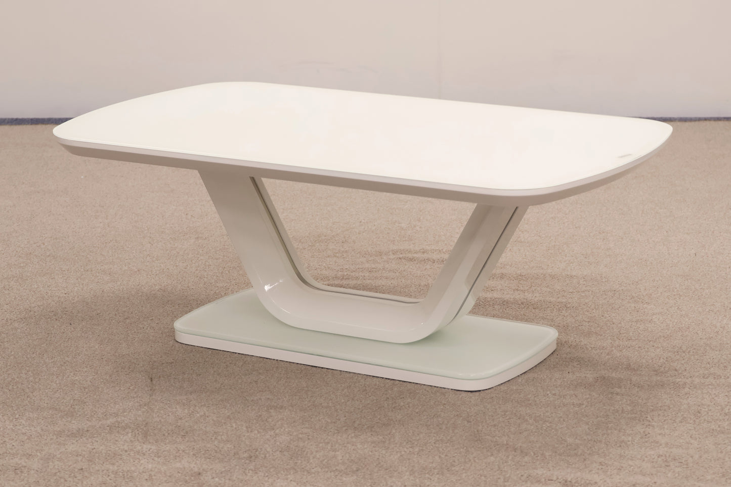 White Glass Coffee Table