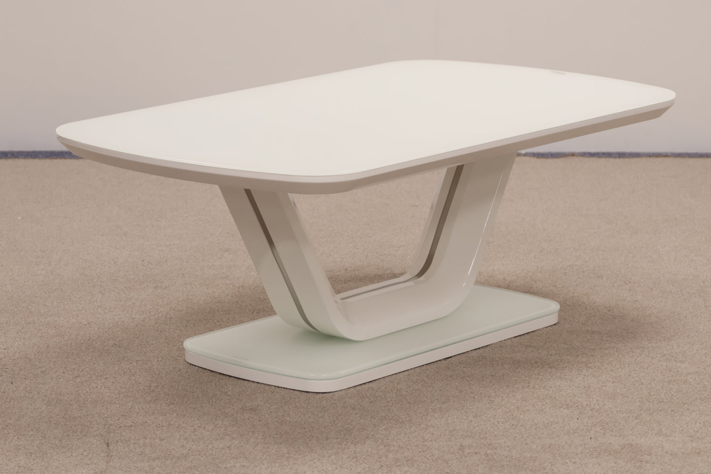 White Glass Coffee Table