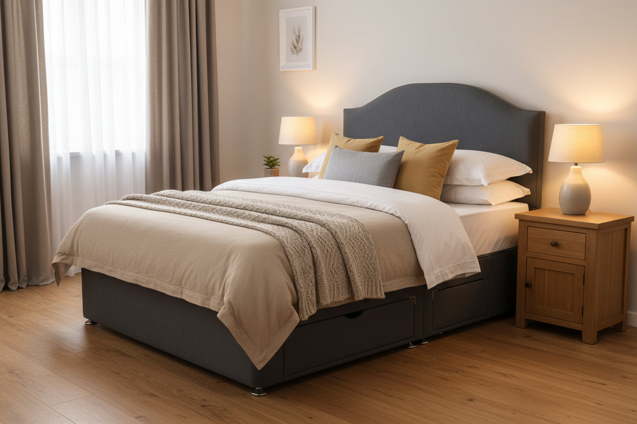 King Size Bed with Mattress by Sealy