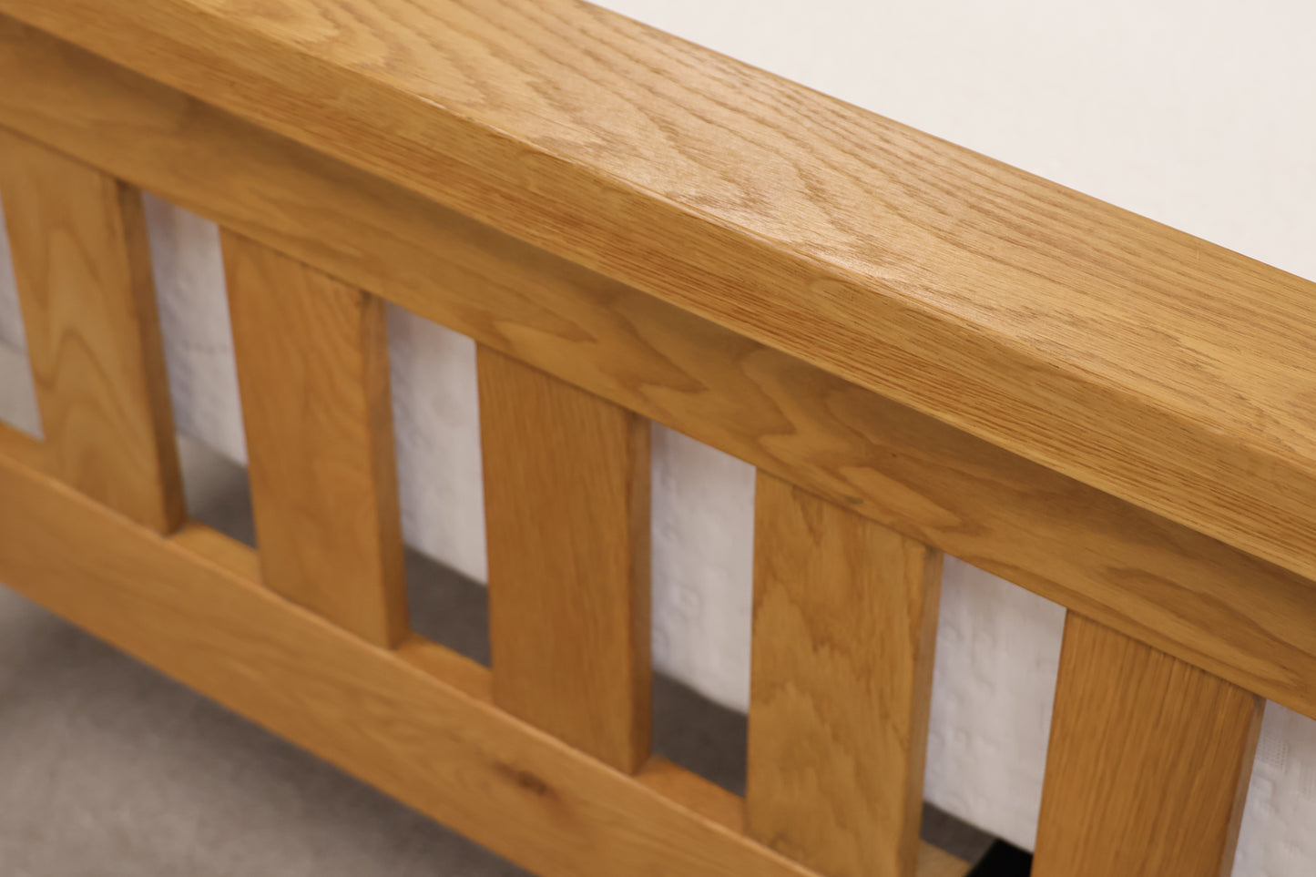 Oak Double Bed with Memory Foam Mattress