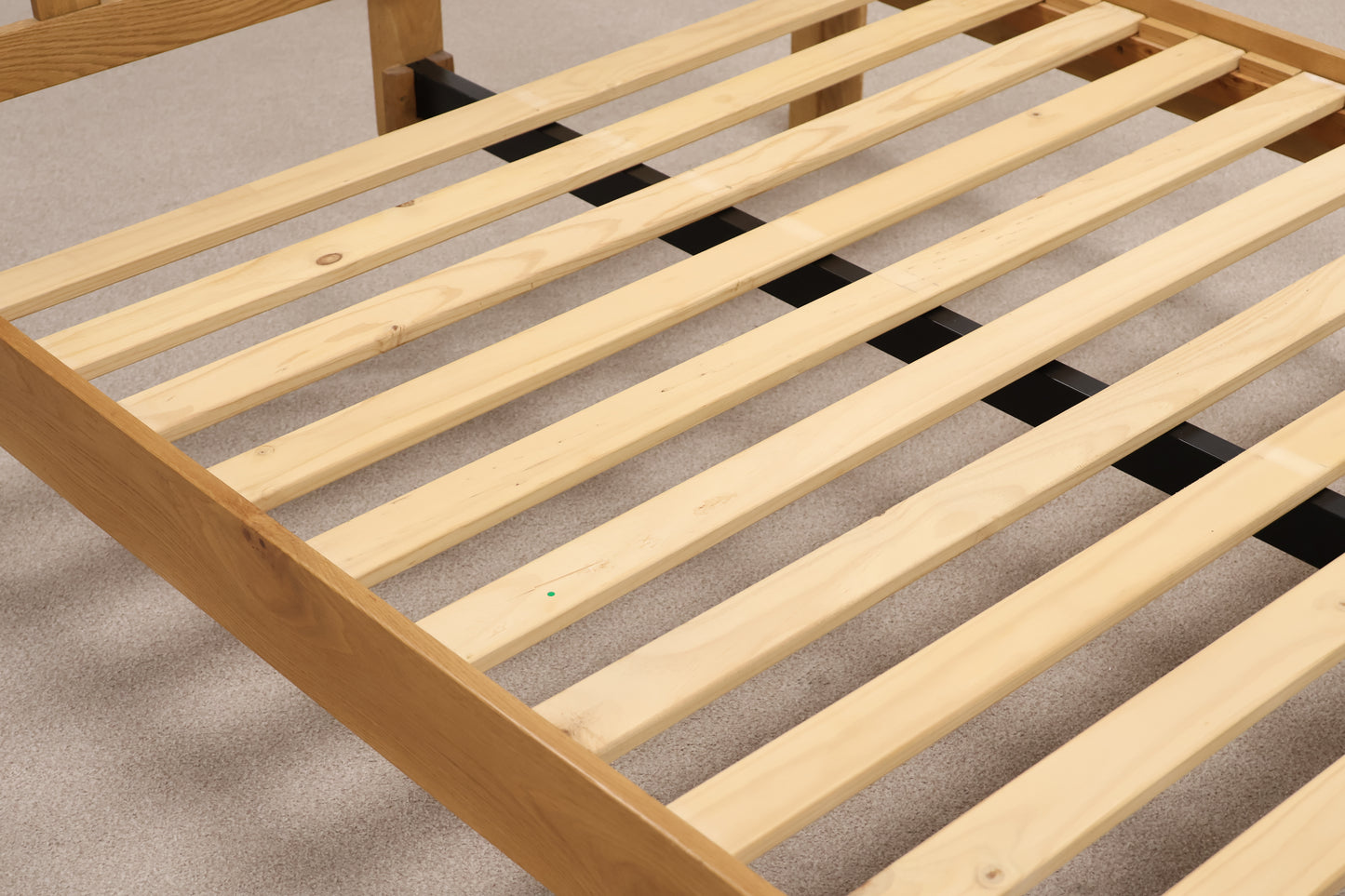 Oak Double Bed with Memory Foam Mattress