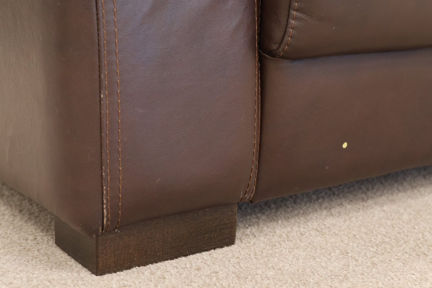 Brown Leatherette Sofa