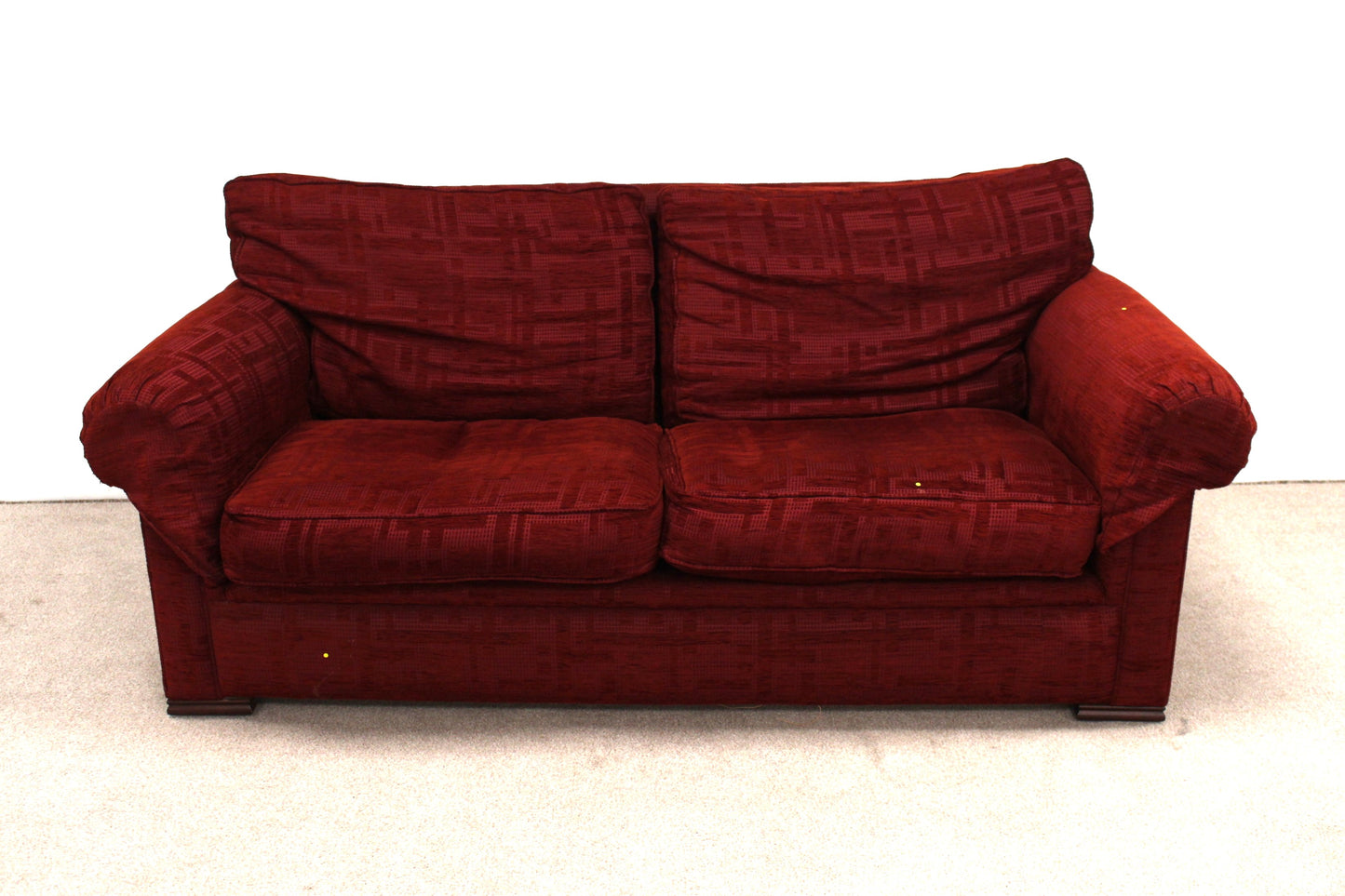 Deep Red Patterned Sofa