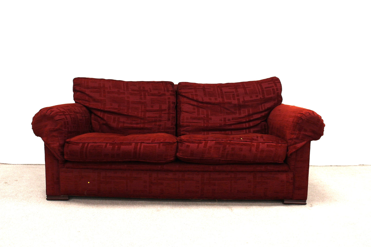 Deep Red Patterned Sofa