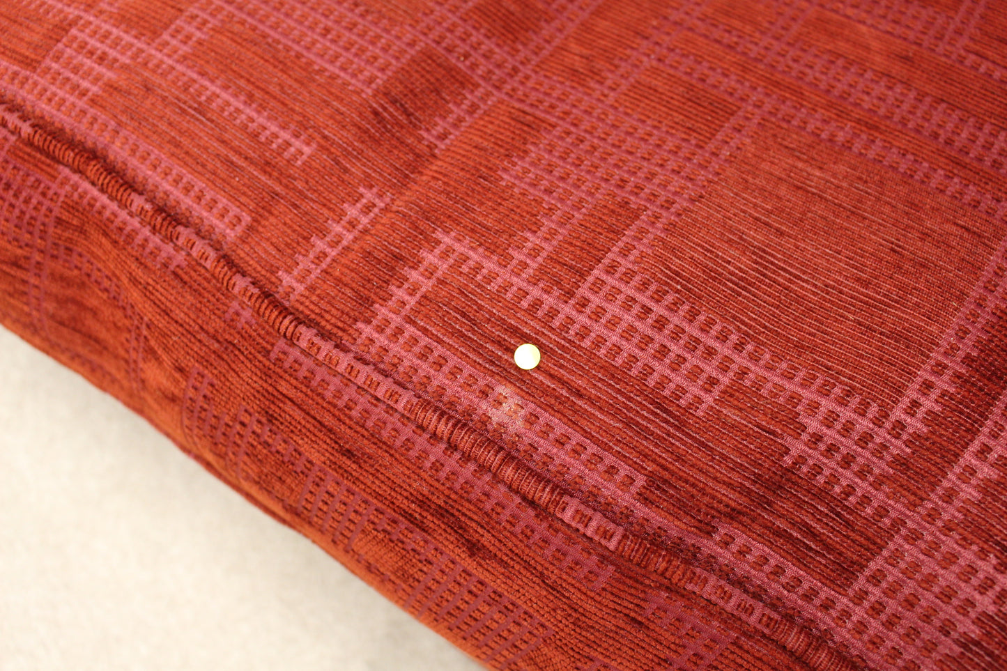 Deep Red Patterned Sofa