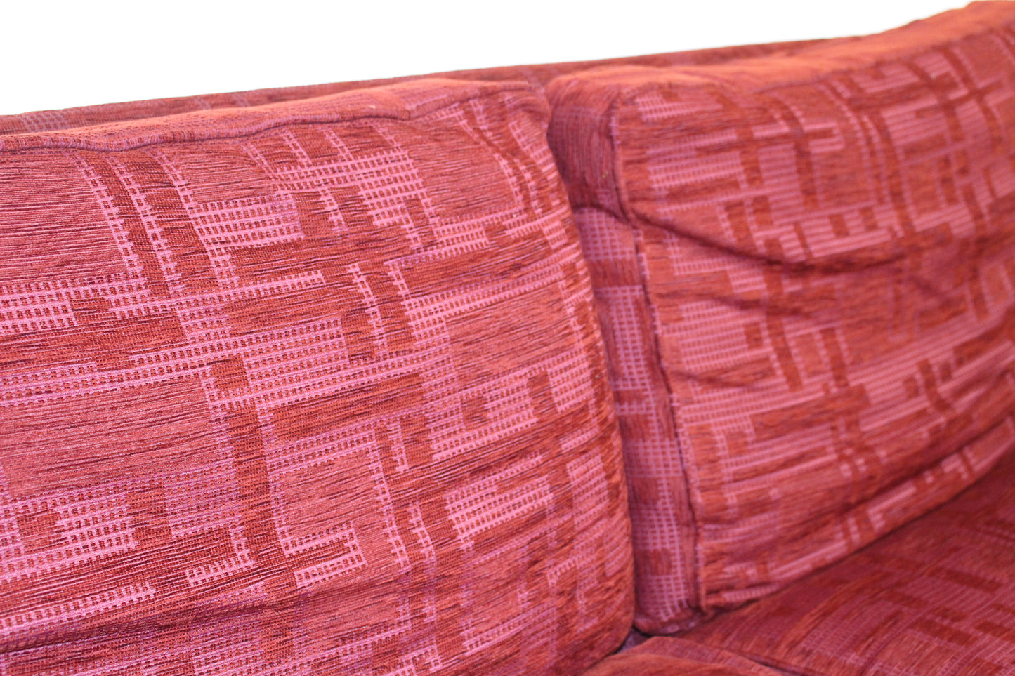 Deep Red Patterned Sofa