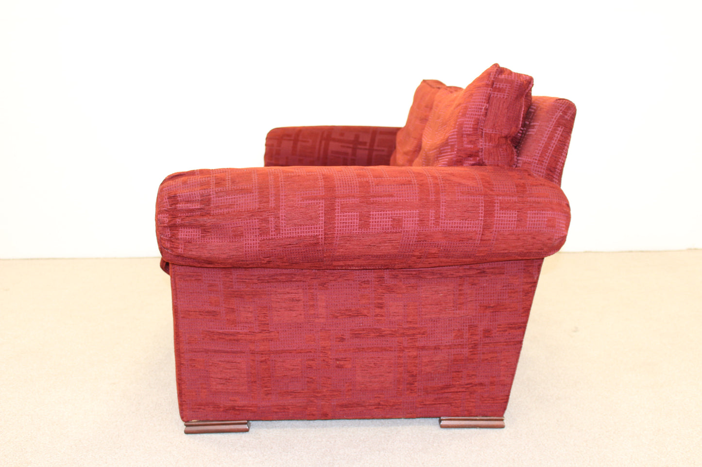 Deep Red Patterned Sofa