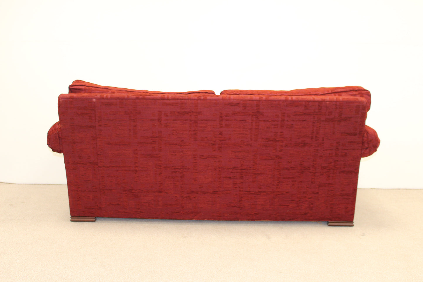 Deep Red Patterned Sofa