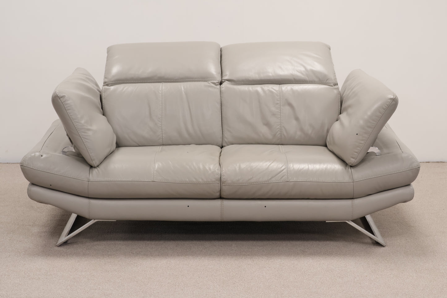 Grey Leather Sofa