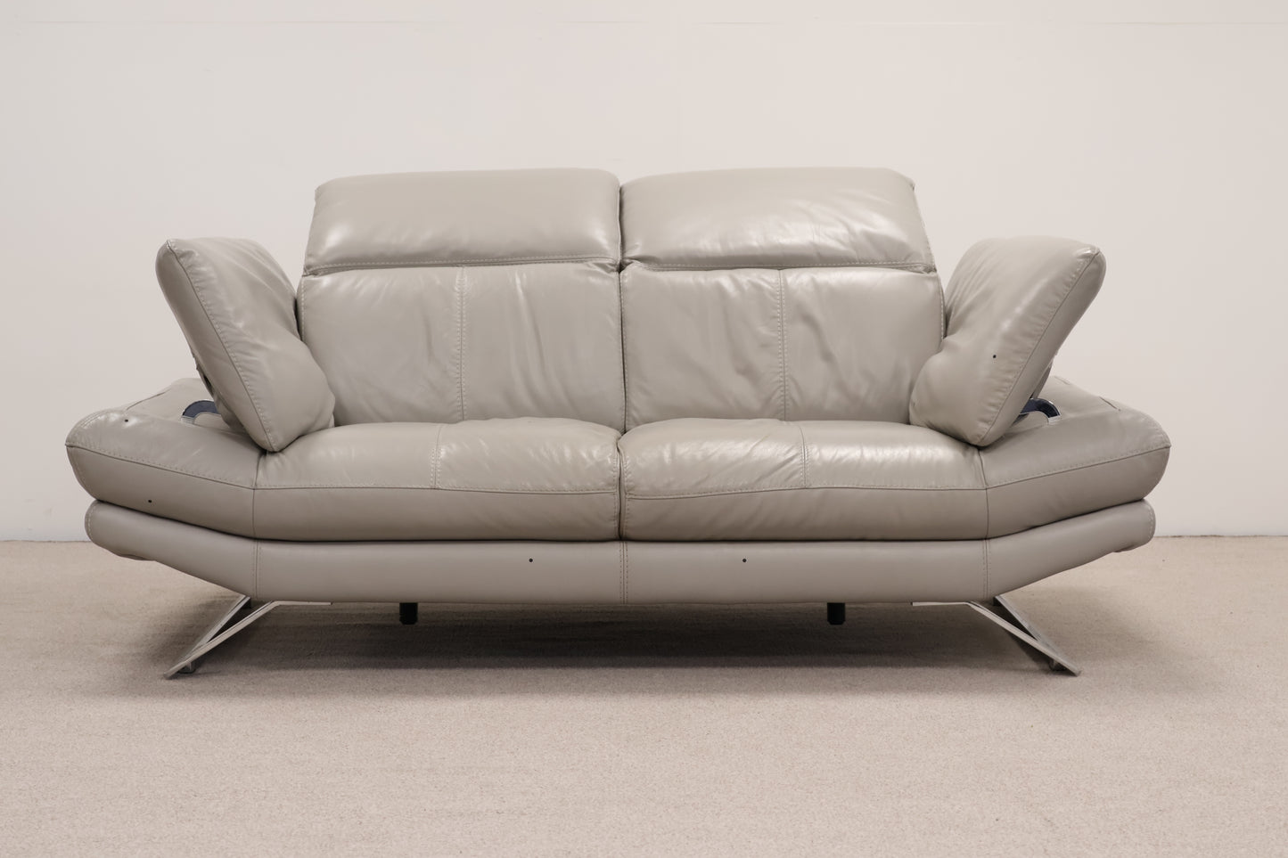 Grey Leather Sofa