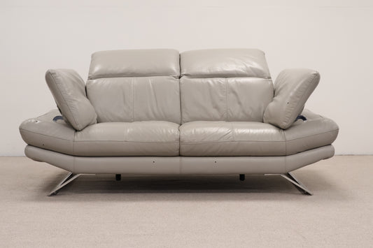 Grey Leather Sofa