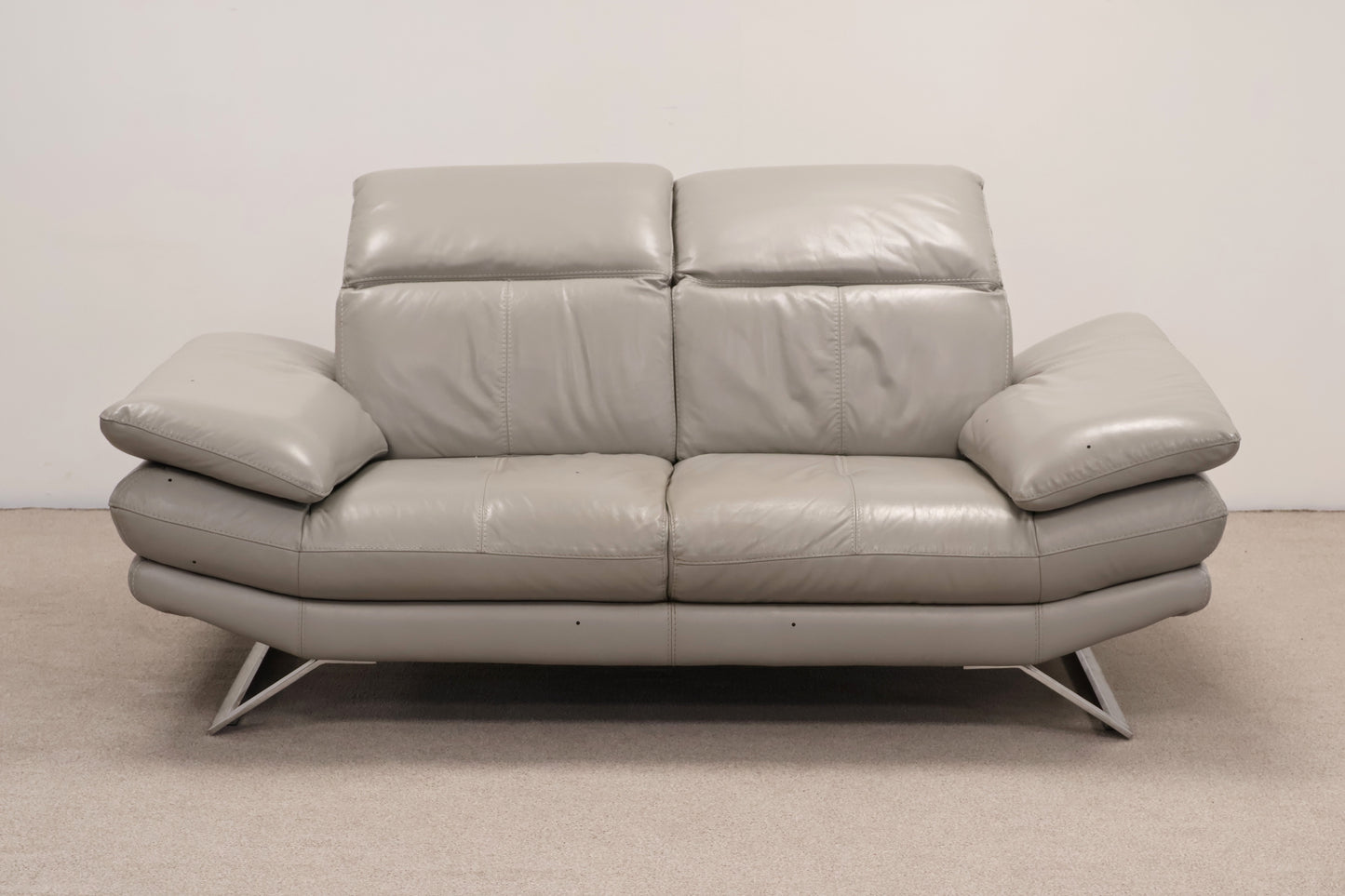 Grey Leather Sofa