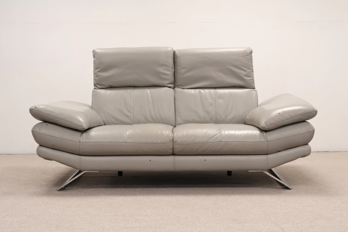 Grey Leather Sofa