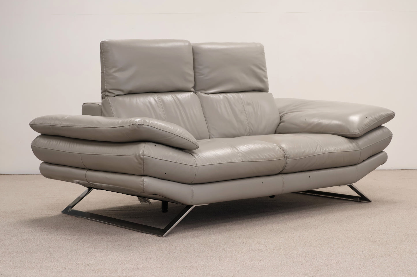 Grey Leather Sofa