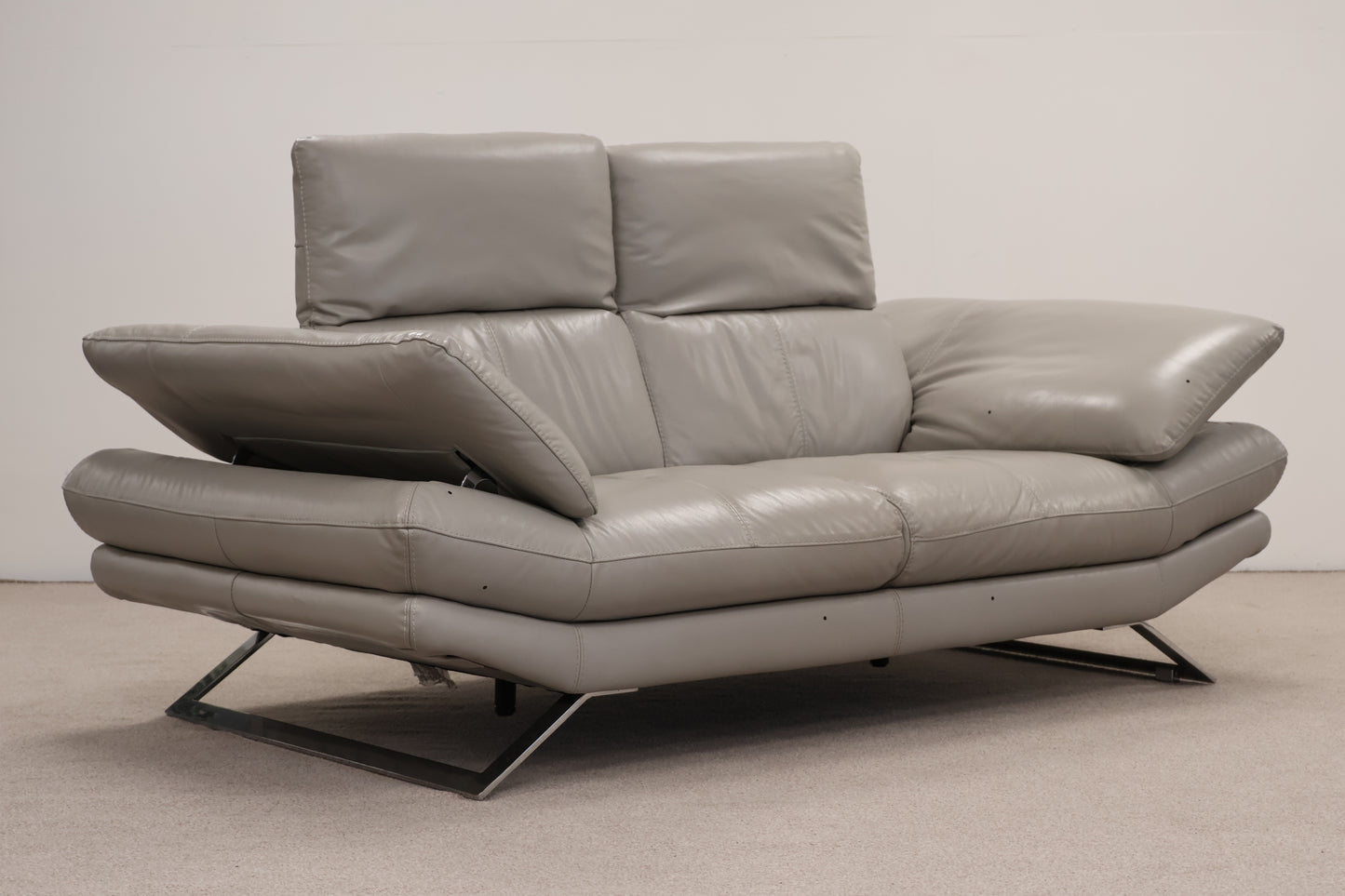 Grey Leather Sofa