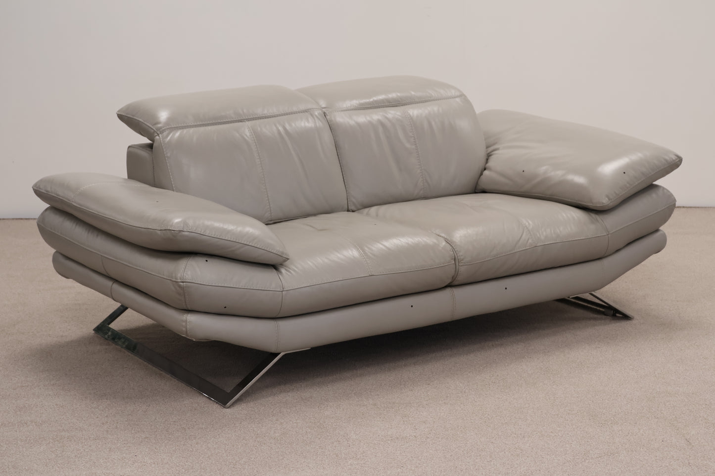 Grey Leather Sofa