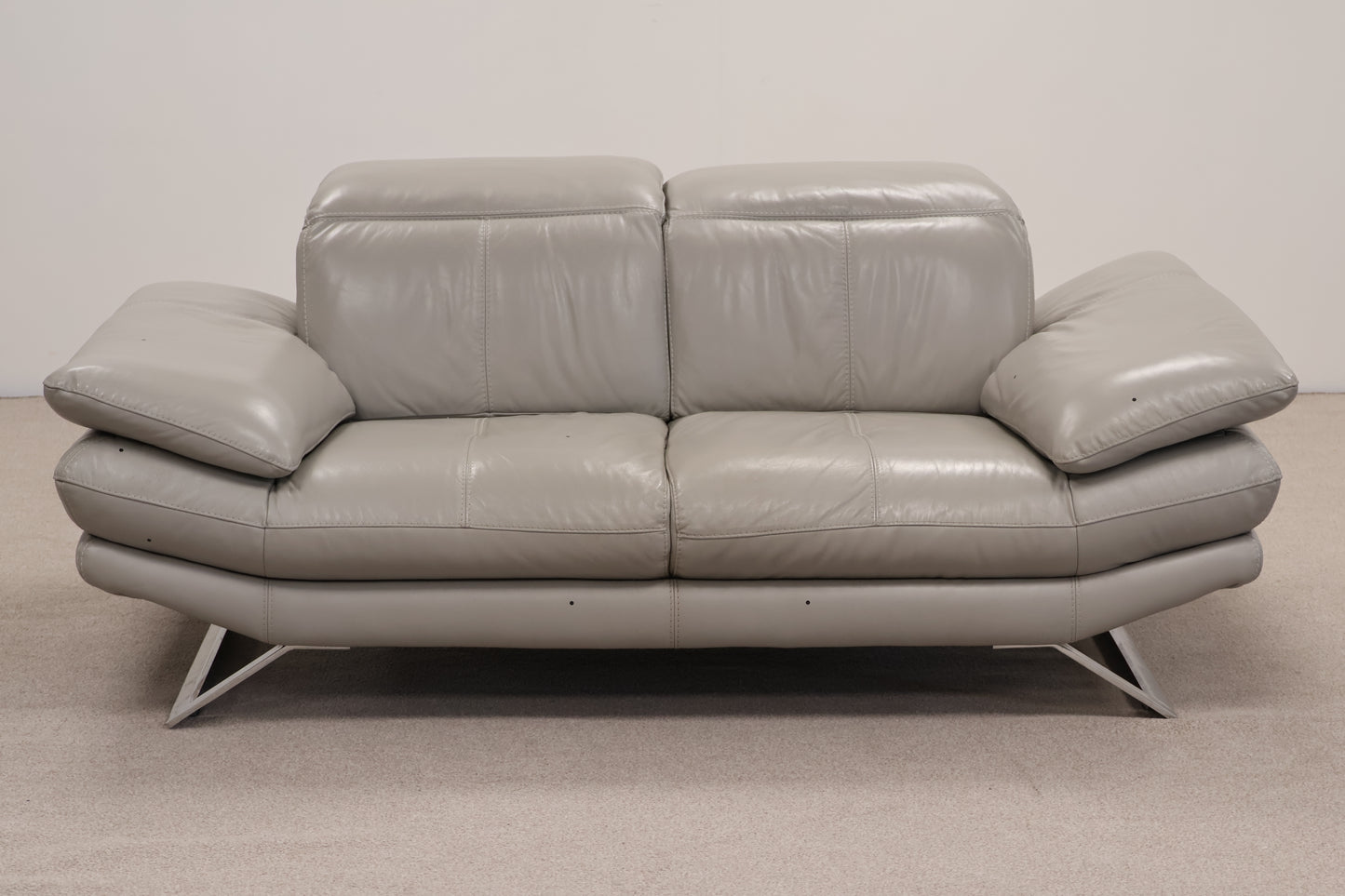 Grey Leather Sofa