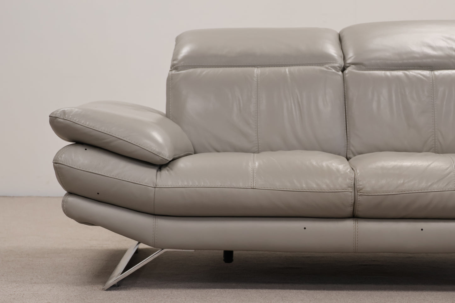 Grey Leather Sofa