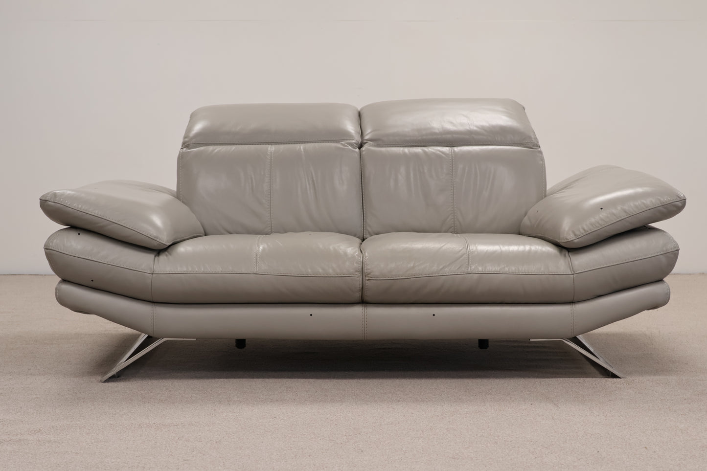 Grey Leather Sofa