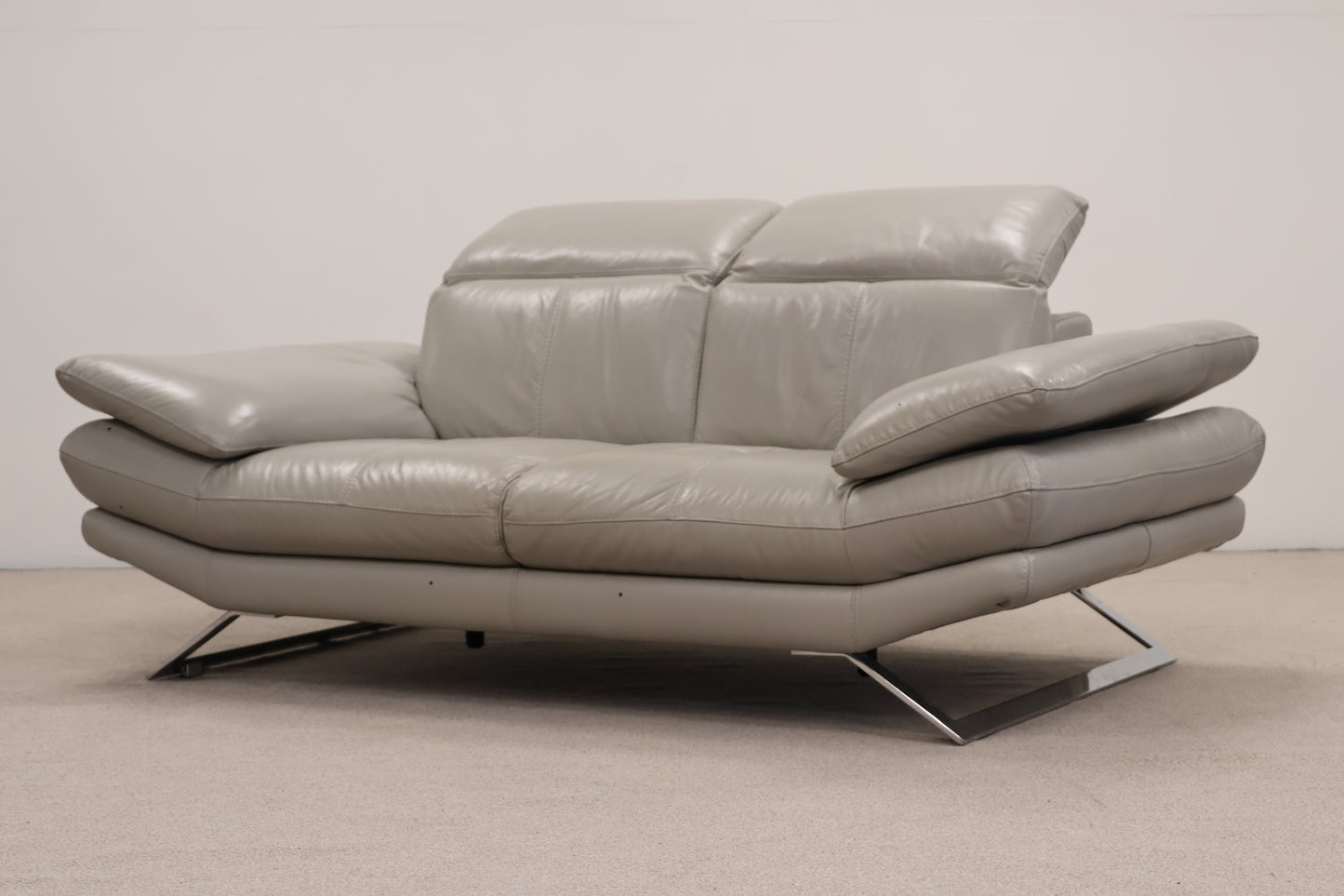 Grey Leather Sofa
