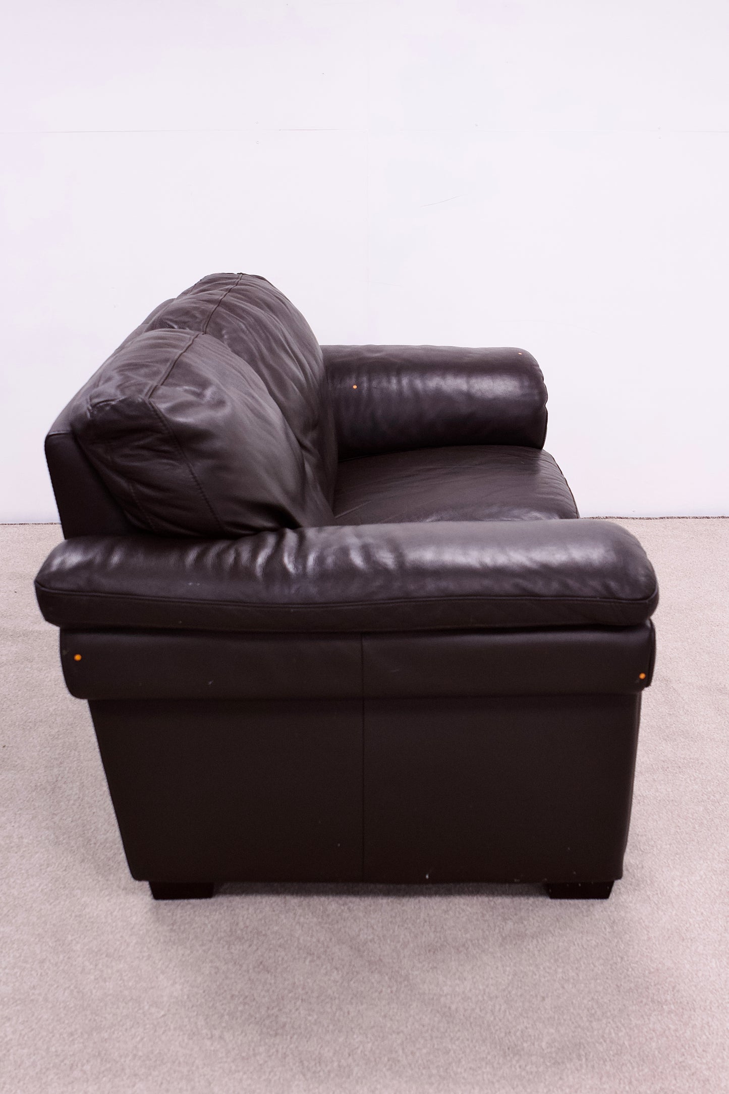 Dark Brown Two-Seater Sofa