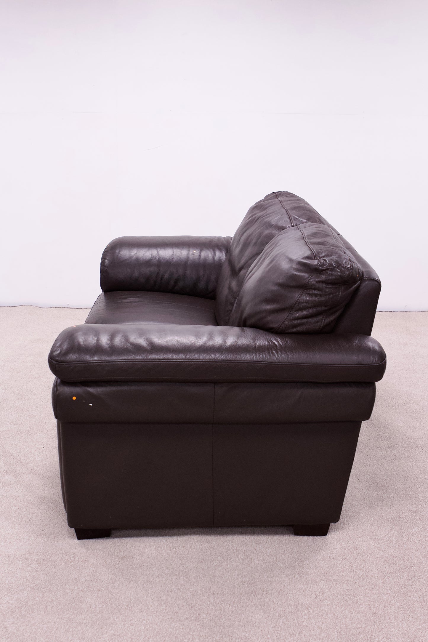 Dark Brown Two-Seater Sofa