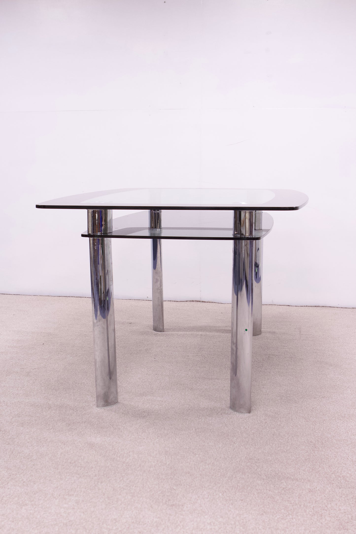 Glass Table with Chrome Legs